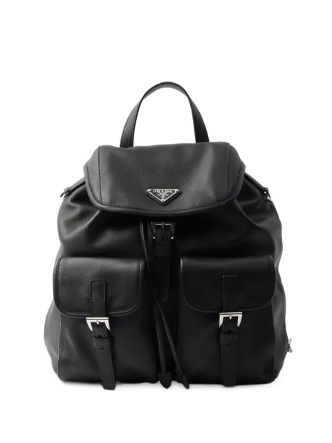Prada medium leather backpack