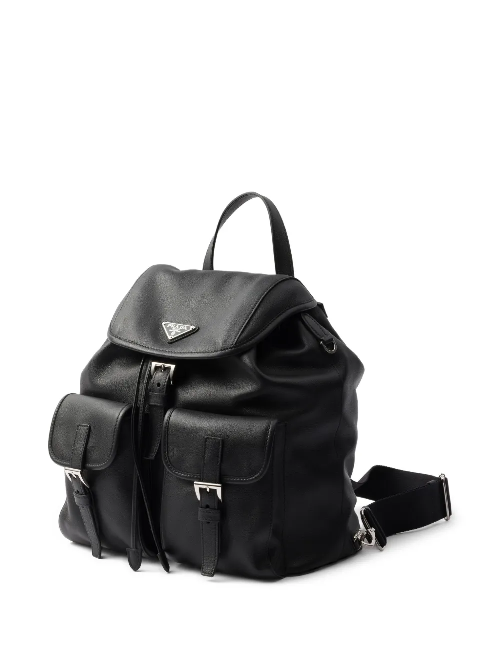 Prada Leren rugzak Zwart