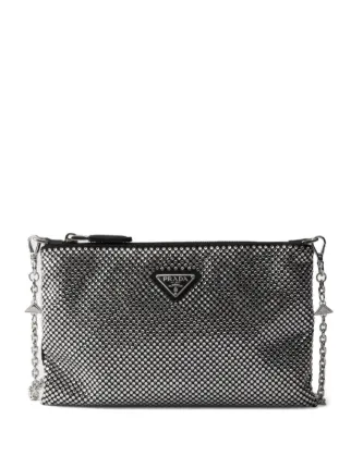 PRADA スタッズ　フリンジ　ハンドバッグ ショルダーストラップ付 Prada スタッズ ショルダーバッグ | シルバートーン | FARFETCH JP