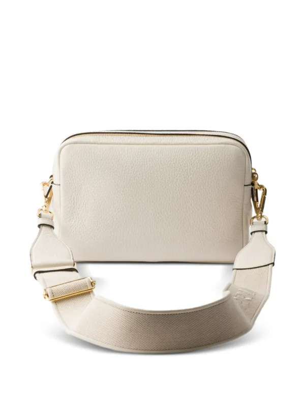 【美品】PRADA ナイロンレザーショルダーバッグ ALBINO 白ベージュ系 Prada Small Leather Shoulder Bag | White | FARFETCH
