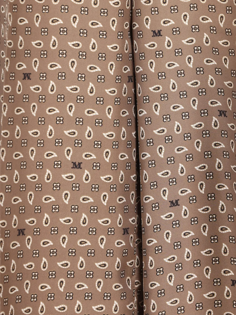 Max Mara Elasticated Patterned Trousers In Brown