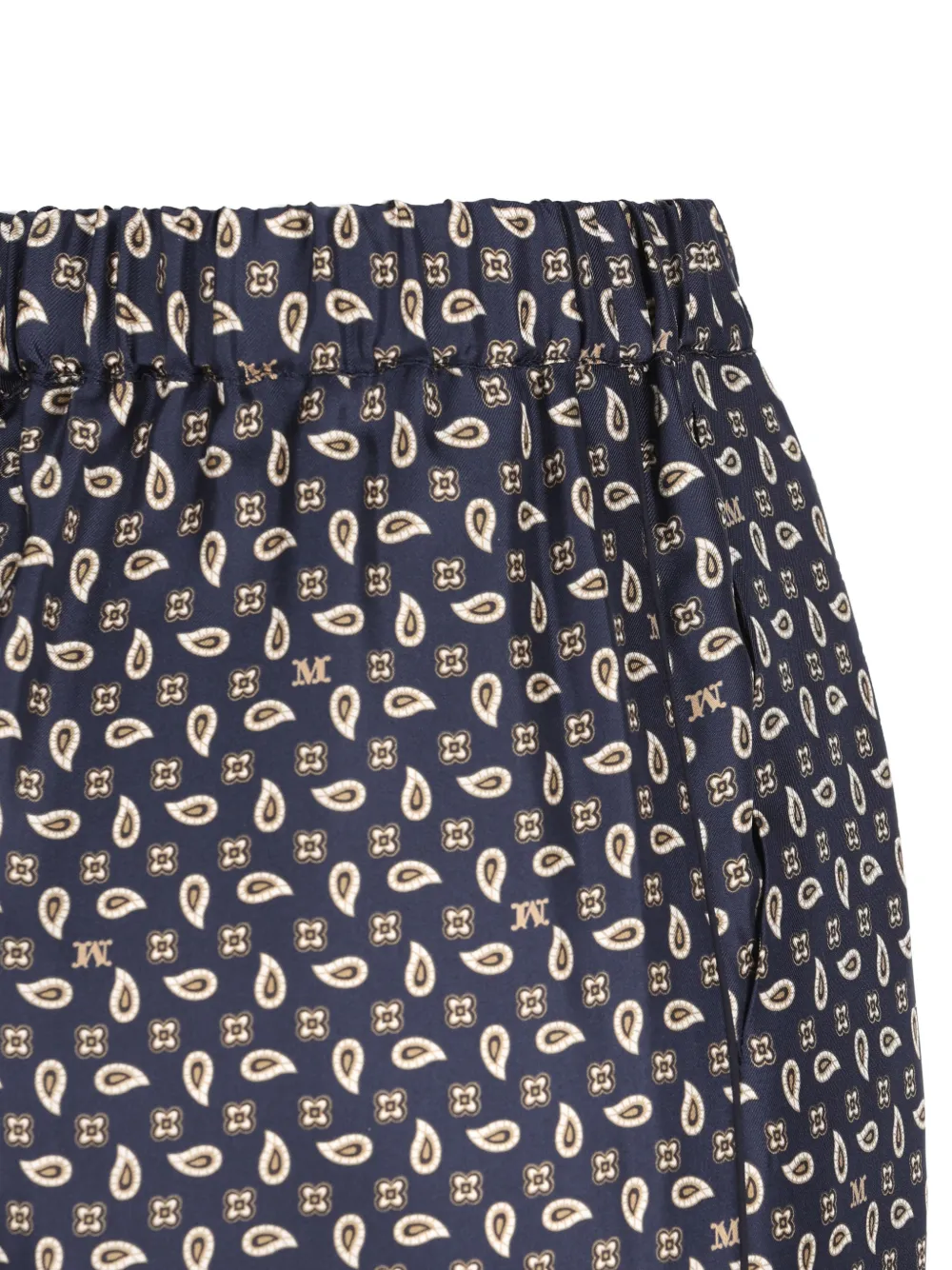  Max Mara Paisley-print Trousers - Blue 