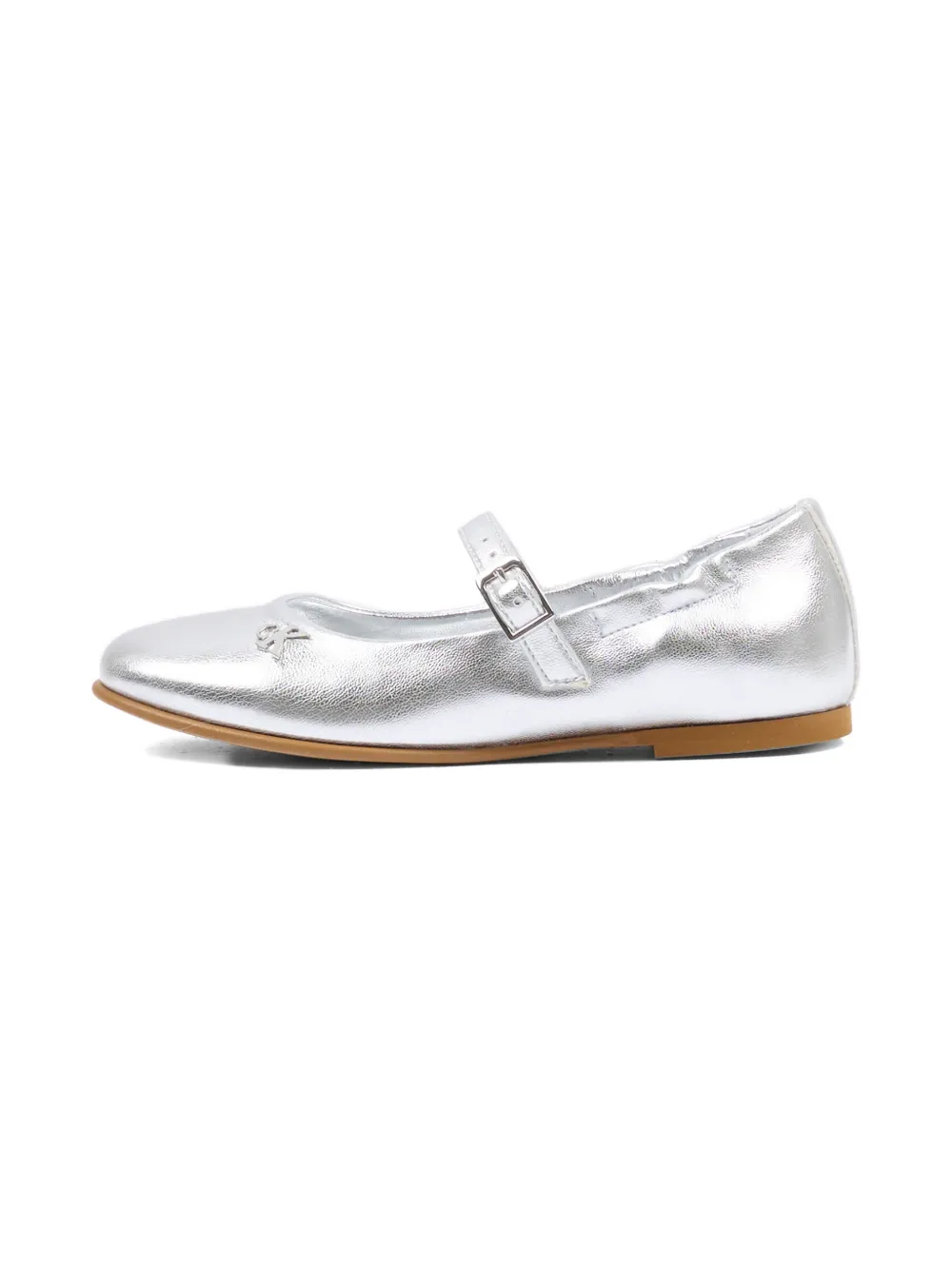 Calvin Klein Kids Ballerina's met gespdetail Zilver
