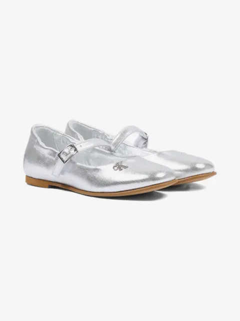 Calvin Klein Kids buckle-detail ballerina