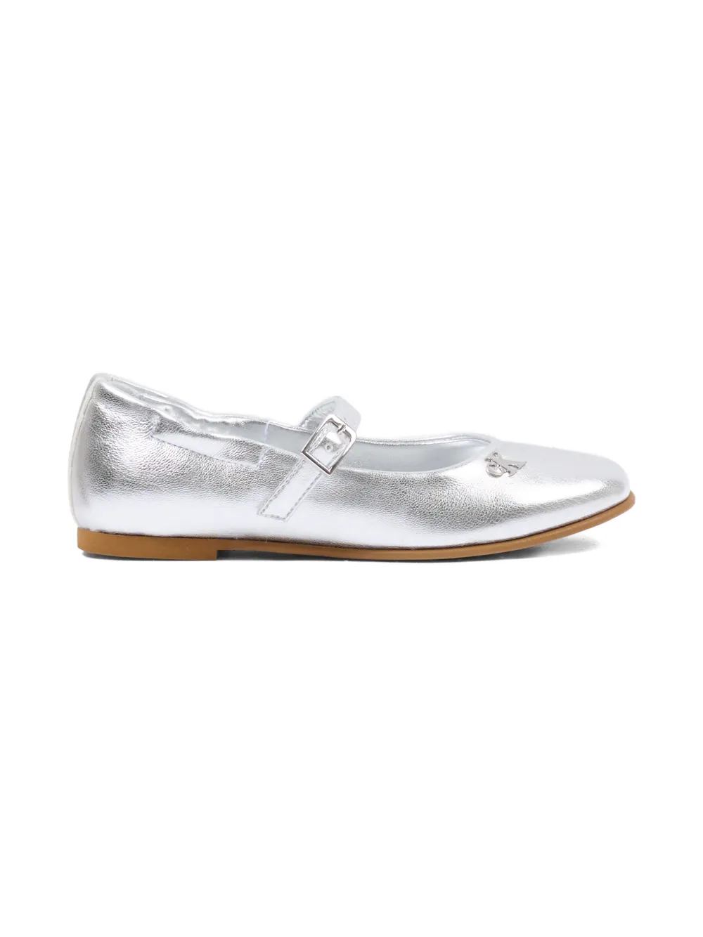 Calvin Klein Kids Ballerina's met gespdetail - Zilver