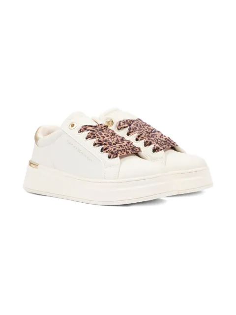 Tommy Hilfiger Junior leopard-print-laces sneakers