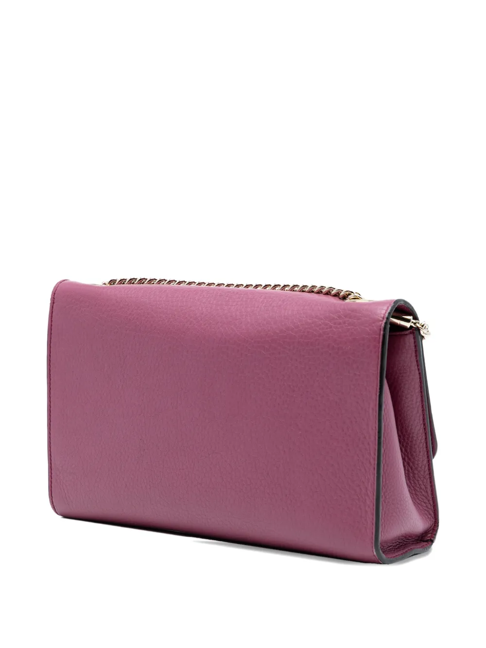 Pre-owned Gucci 2016-2025 Medium Leather Miss Bamboo Crossbody Bag In Pink