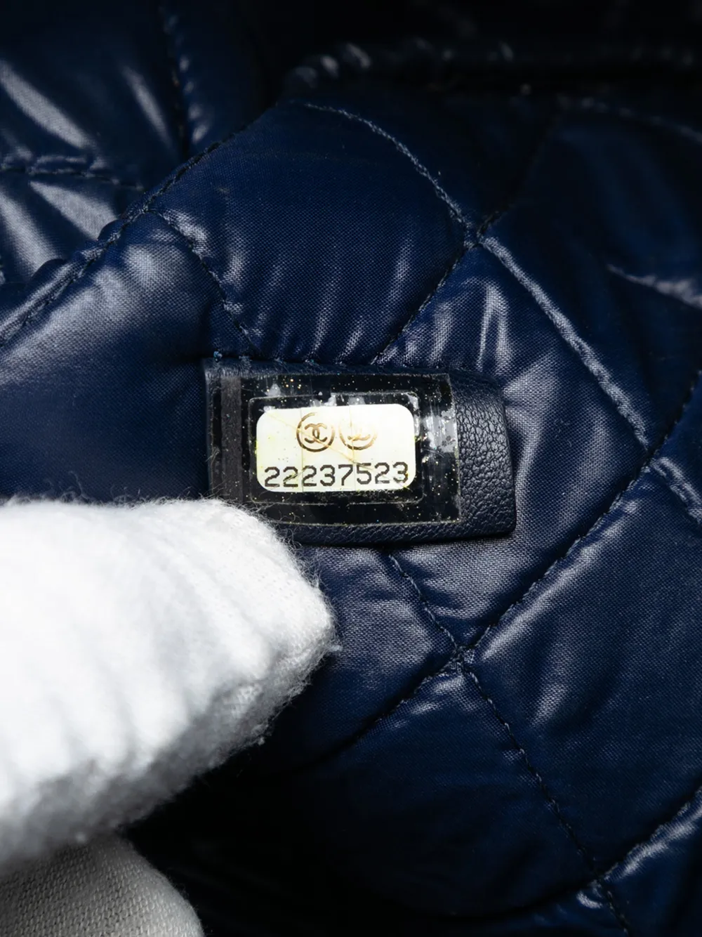 CHANEL Pre-owned 2016-2017 Cc Large Quilted Lambskin O Case Clutch Bag In Blue