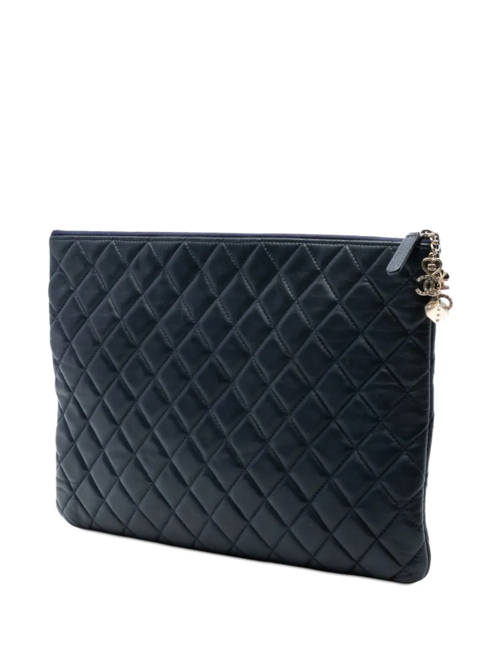 2016-2017 Cc Large Quilted Lambskin O Case Clutch Bag