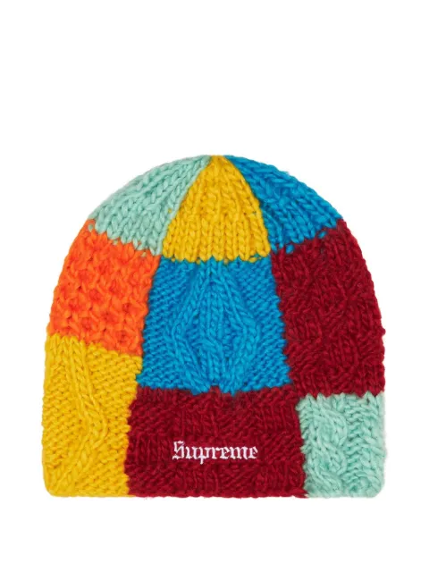 Supreme block knit beanie hat
