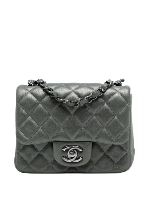 CHANEL Pre-Owned 2014-2015 Mini Square Classic Lambskin Single Flap crossbody bag