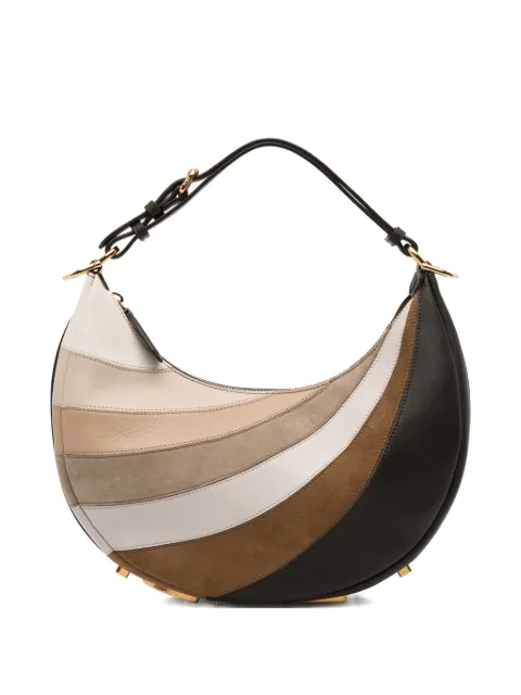 Fendi Pre-Owned 2010-2025 Small Calfskin and Suede Rainbow Fendigraphy hobo bag