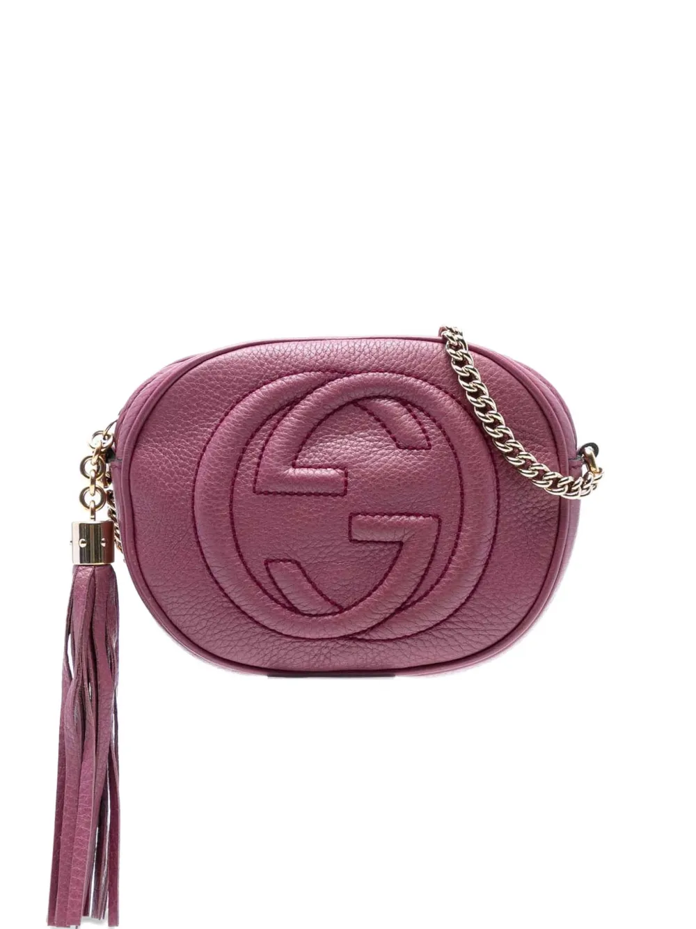 Gucci Pre-Owned 2016-2025 Mini Pebbled Calfskin Soho Chain crossbody bag - Rosa