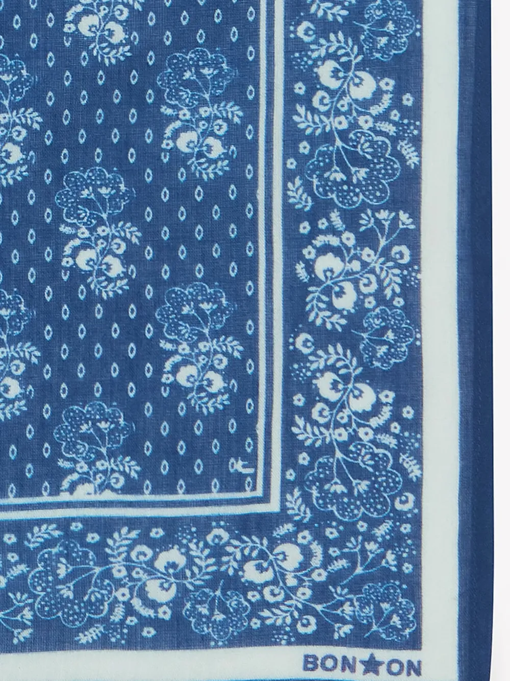 Bonton Sjaal met bloemenprint - Blauw