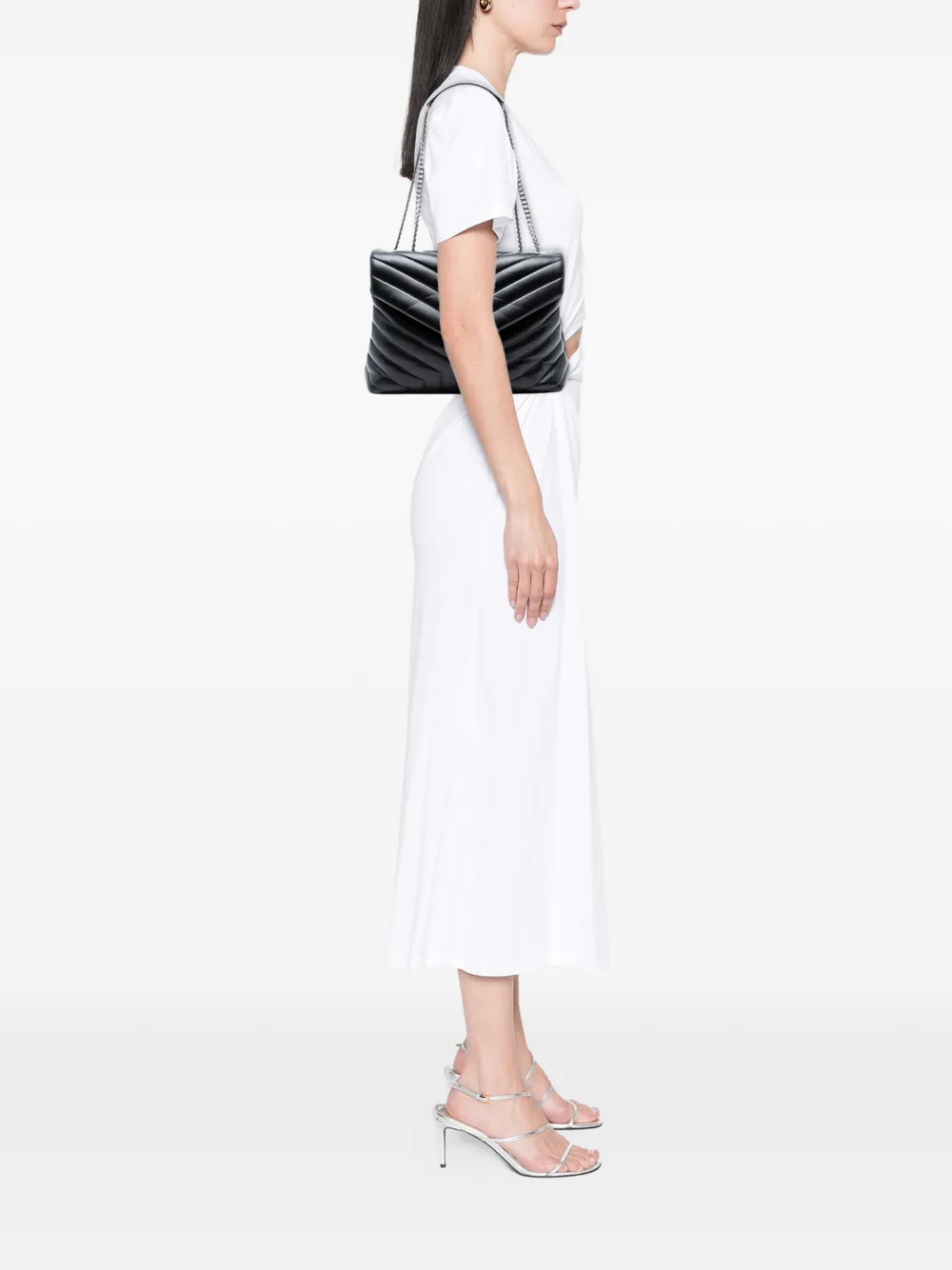 Saint Laurent Pre-Owned 2017 Medium Chevron Leather Monogram LouLou shoulder bag | Pre-Owned | Image 2