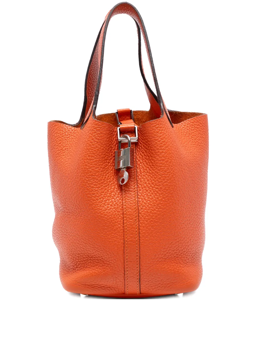 Hermès Pre-Owned 2012 Clemence Picotin Lock 18 handbag | Orange | Image 1