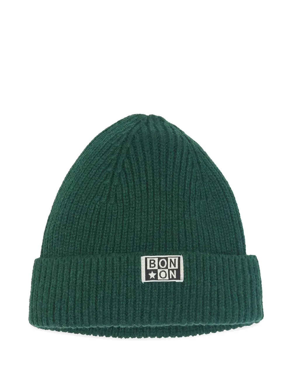 Bonton logo-patch  beanie hat | Green | Image 1