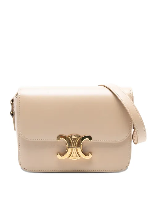 Celine Pre-Owned 2019 Teen Shiny Calfskin Triomphe crossbody bag