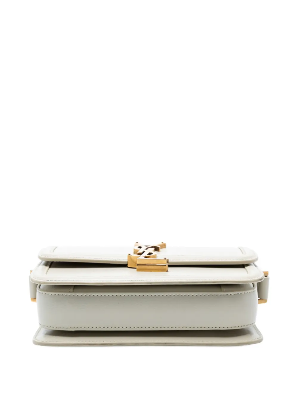 Pre-owned Saint Laurent 2021 Small Calfskin Solferino Satchel In Box Crossbody Bag In White