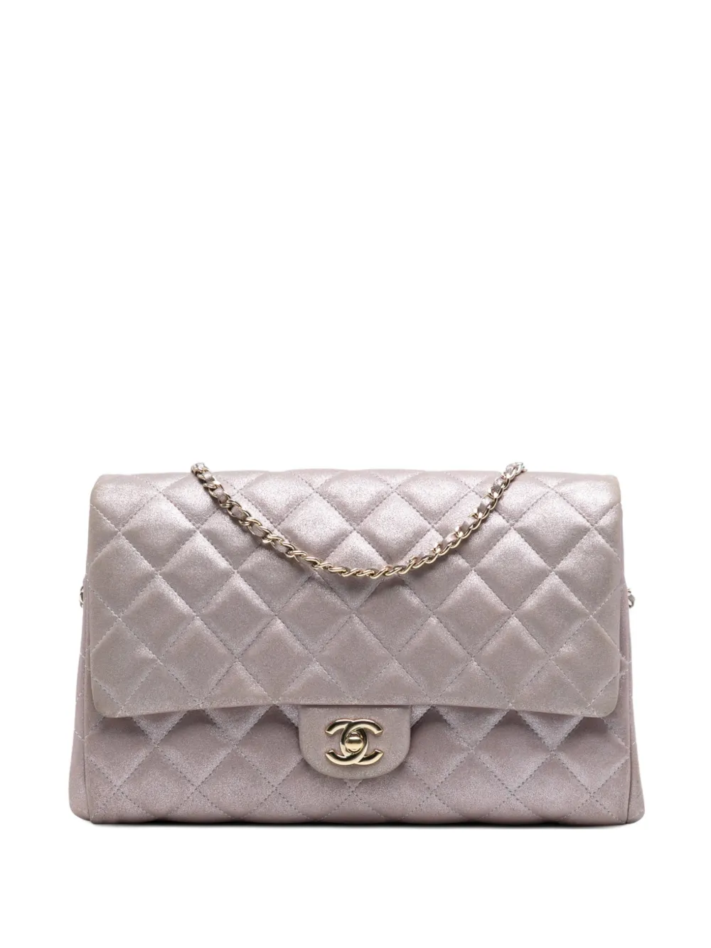CHANEL Pre-Owned 2014-2015 CC Quilted Iridescent Calfskin Clutch with Chain shoulder bag - Rosa