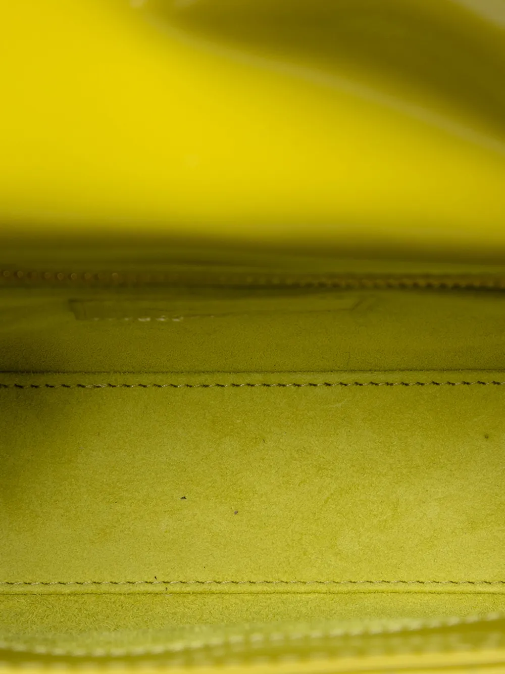 Pre-owned Dior 2021 Mini Patent Cannage Lady  Satchel In Yellow