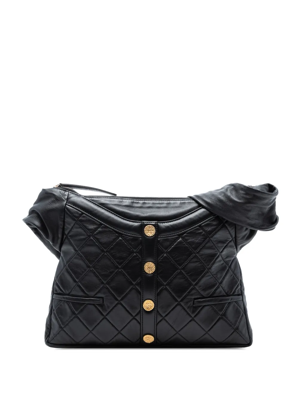 CHANEL Pre-Owned 2015-2016 Quilted Lambskin Girl shoulder bag - Nero