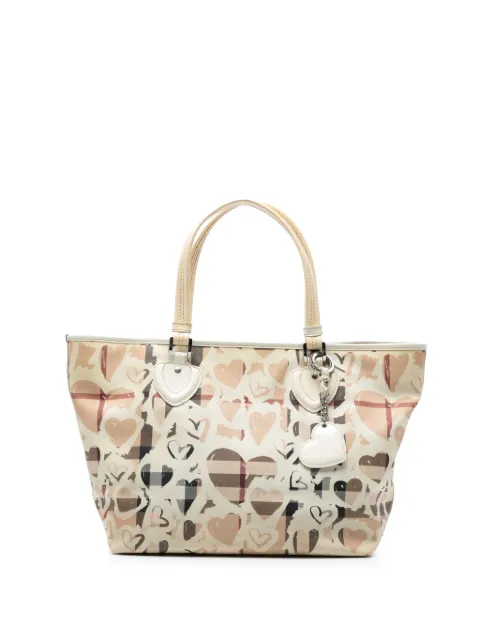Burberry Pre-Owned 2000-2017 House Check Coated Canvas Hearts Gracie tote bag