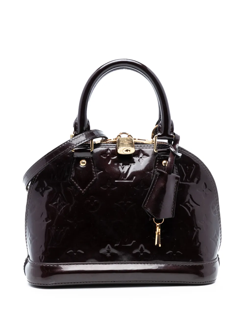 Louis Vuitton Pre-Owned 2015 Monogram Vernis Alma BB satchel - Viola