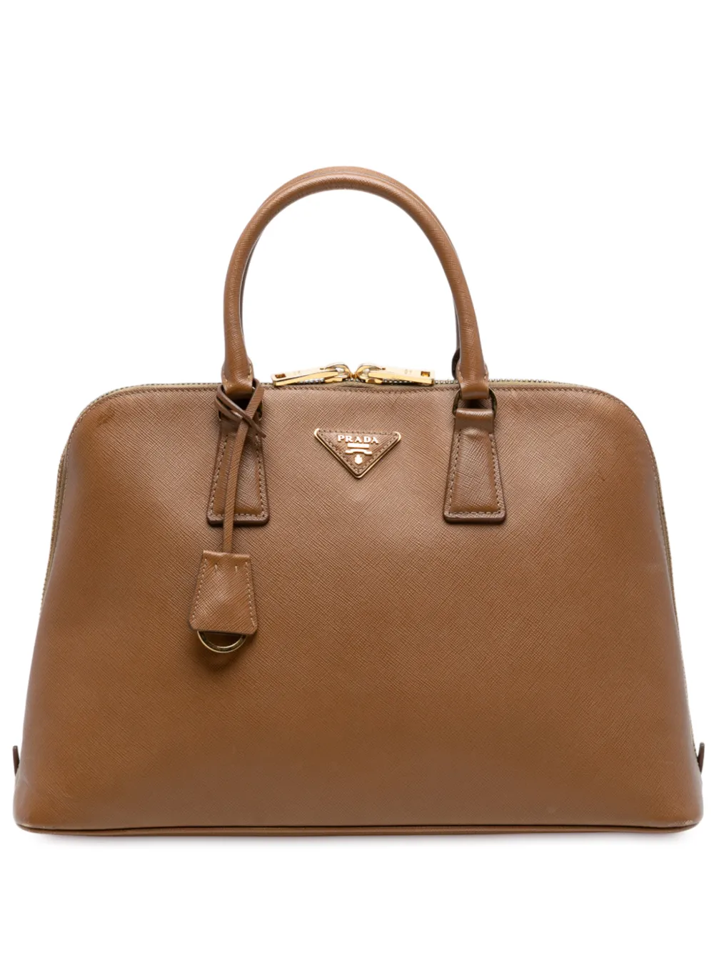 Prada Pre-Owned 2010-2025 Large Saffiano Lux Promenade satchel - Marrone