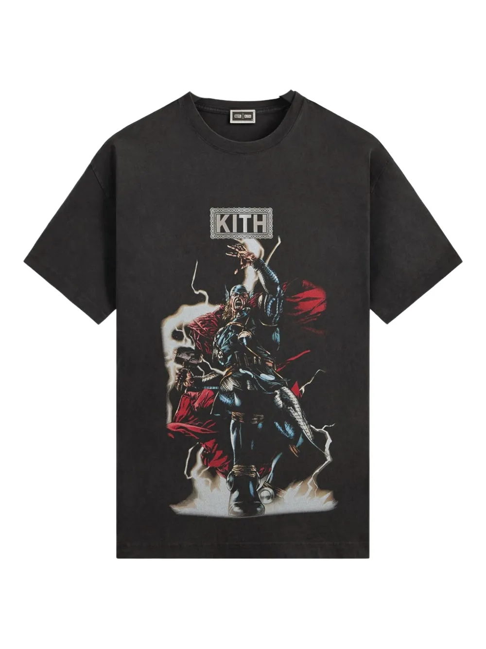 KITH playera con motivo de thor en colaboración con Marvel | negro | Image 1