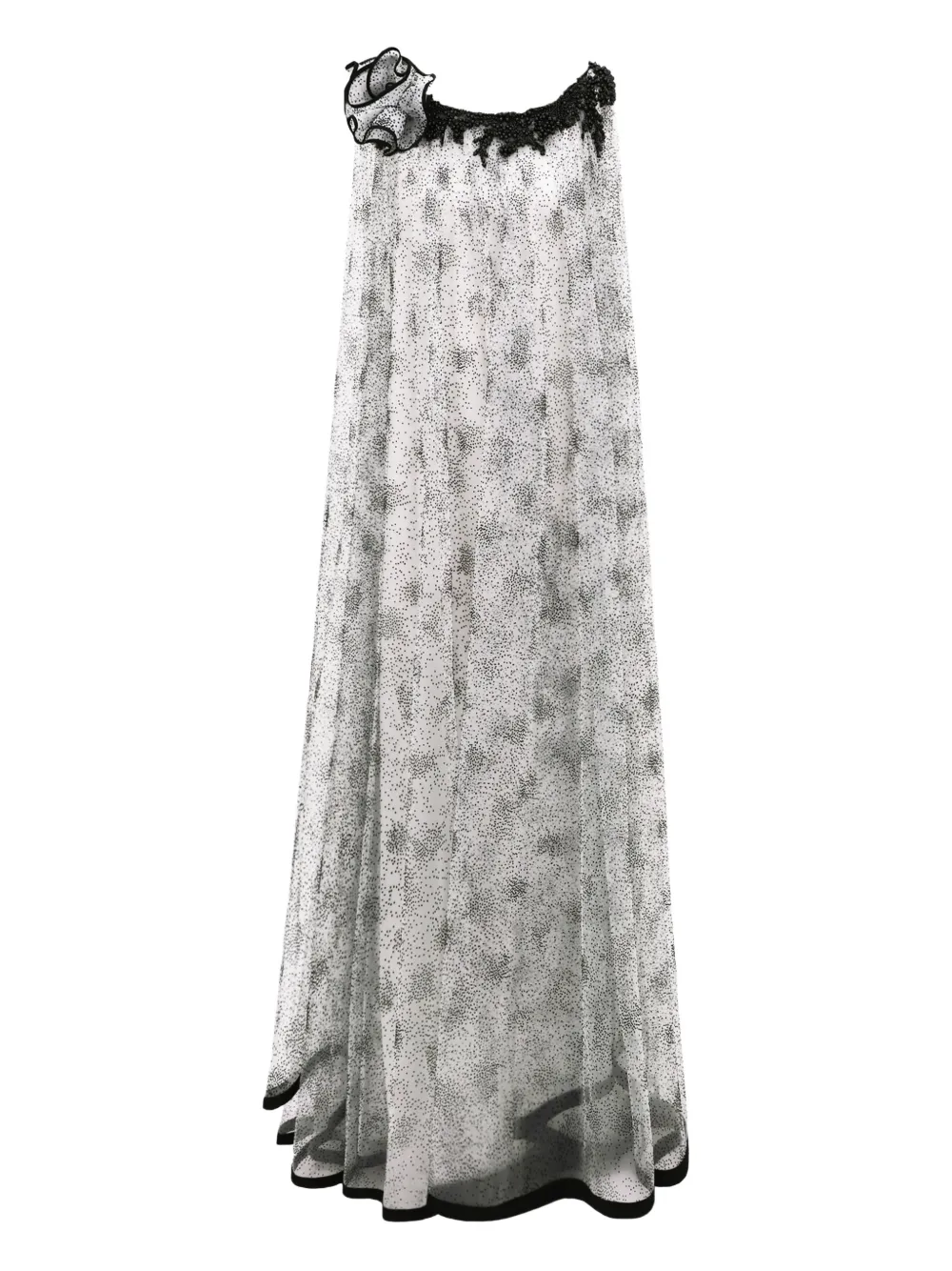 Gemy Maalouf floral-appliqué gown - White