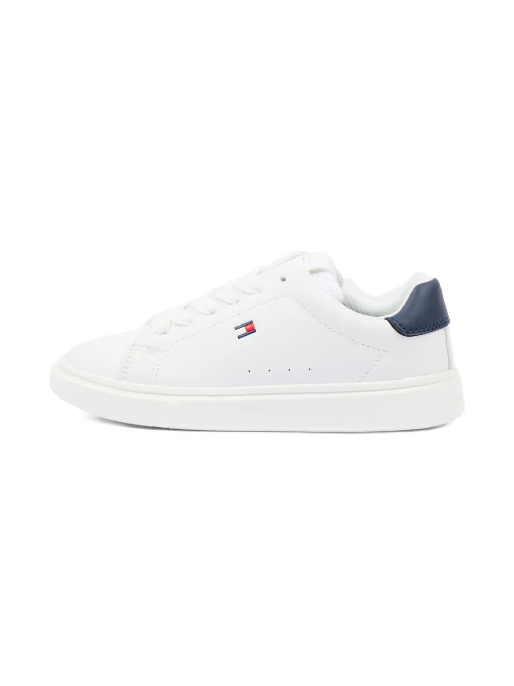 Tommy Hilfiger Junior Logo-patch Sneakers In White