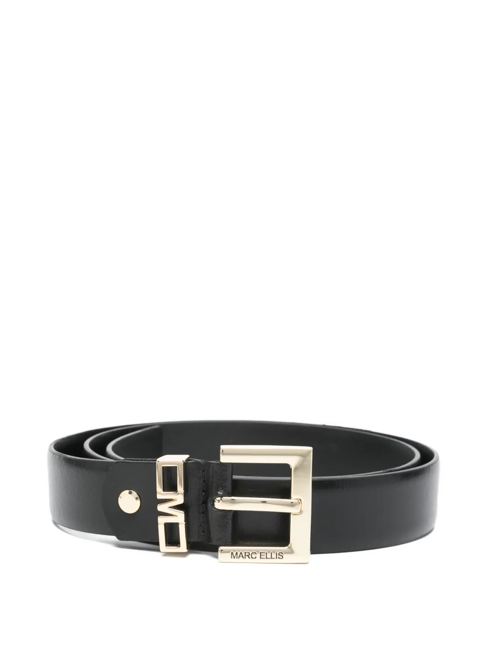 Marc Ellis logo leather belt - Nero