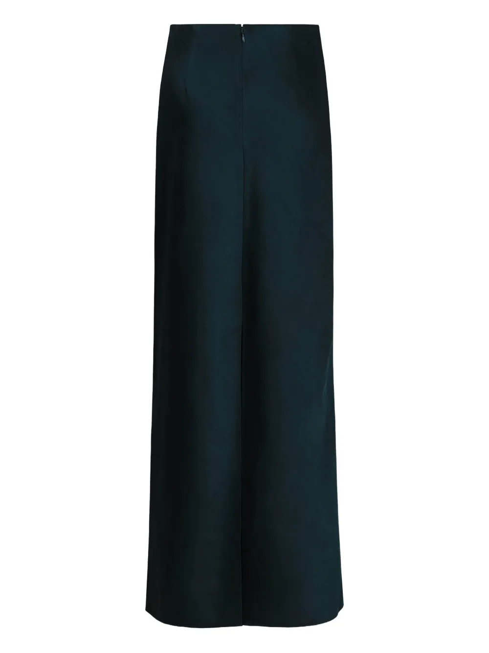Vince Long Satin Bias Skirt In Green
