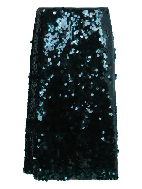 Vince Bias sequin-embellished midi skirt