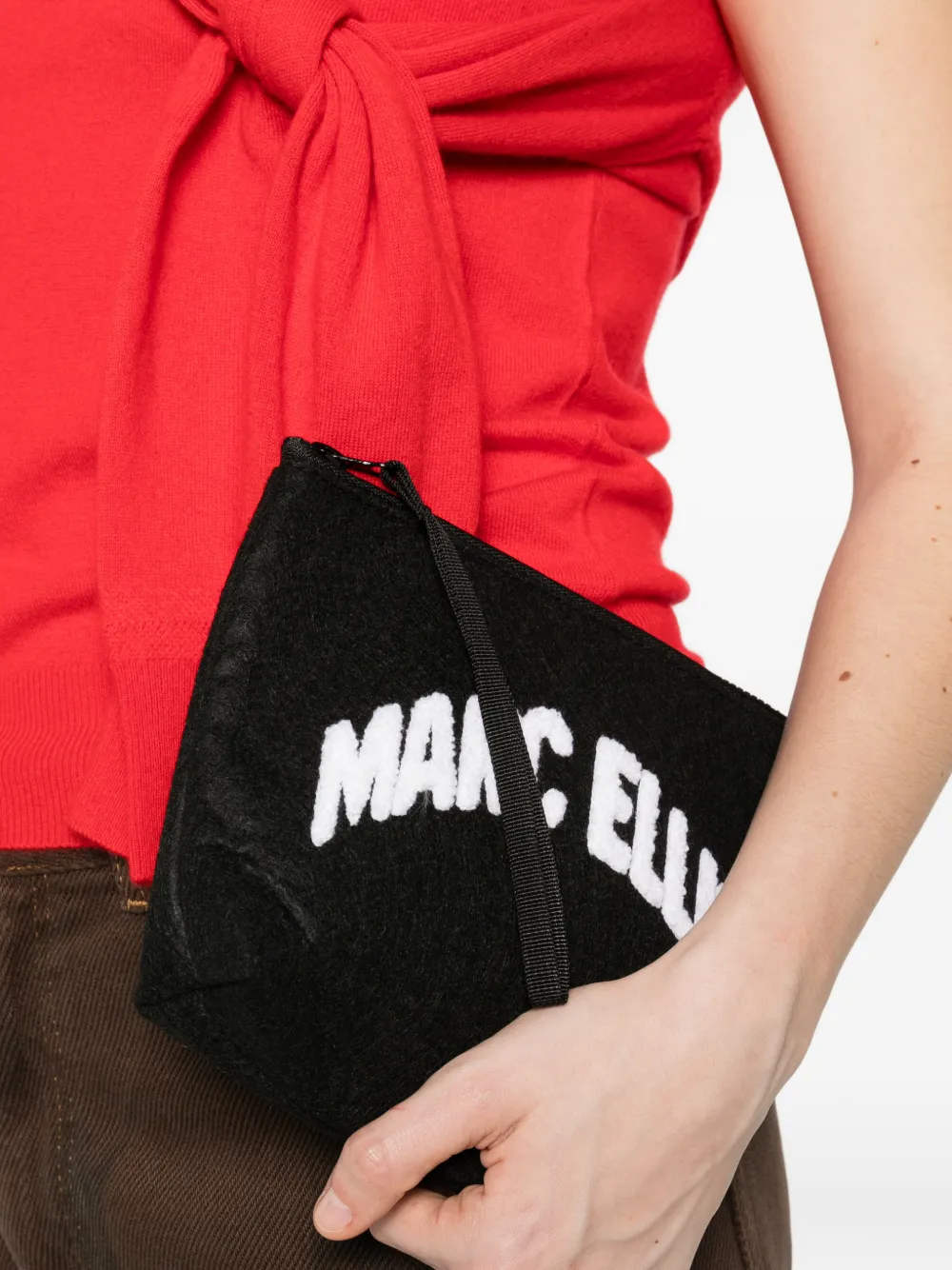Marc Ellis Tuff-logo Clutch In Black