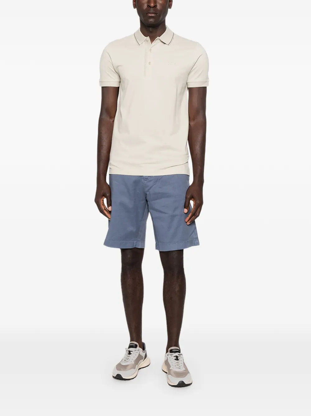 Jacob Cohën Shorts met logopatch Blauw