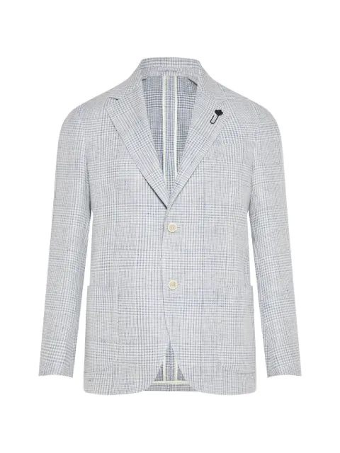 Lardini blazer con botones y cuadros estampados