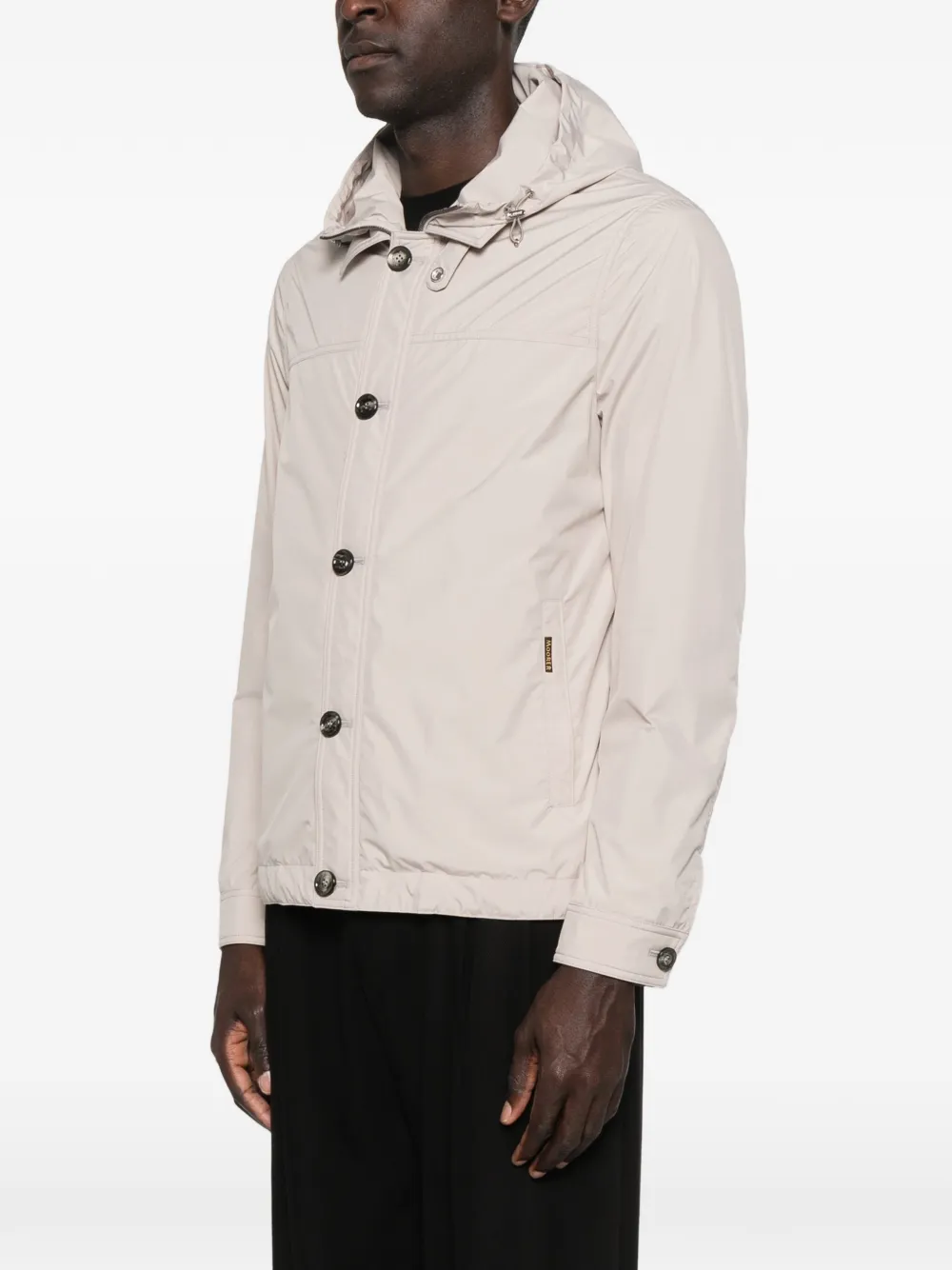Moorer Dalens jack met knoopsluiting en capuchon Beige