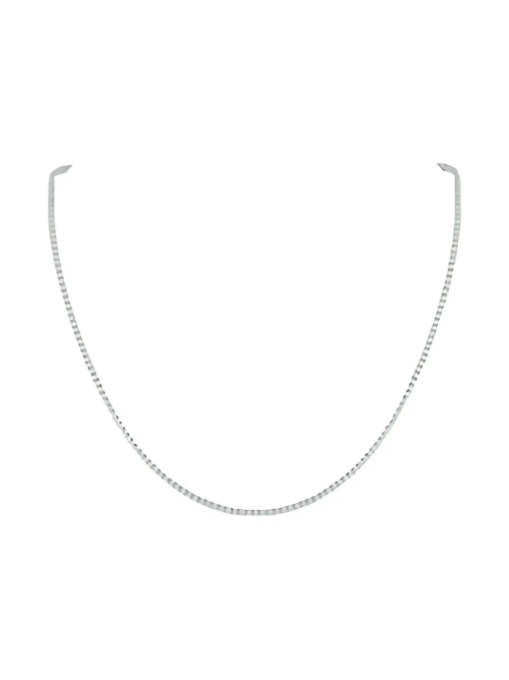 Pre-owned Lb Exclusive 18k White Gold Tennis Diamond Necklace In Silver