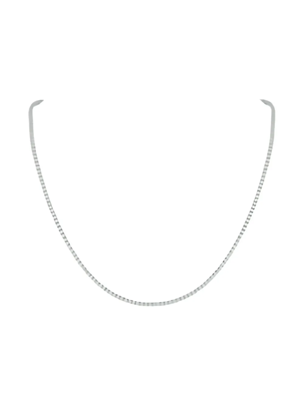 Pre-owned Lb Exclusive 18k White Gold Tennis Diamond Necklace In Silver