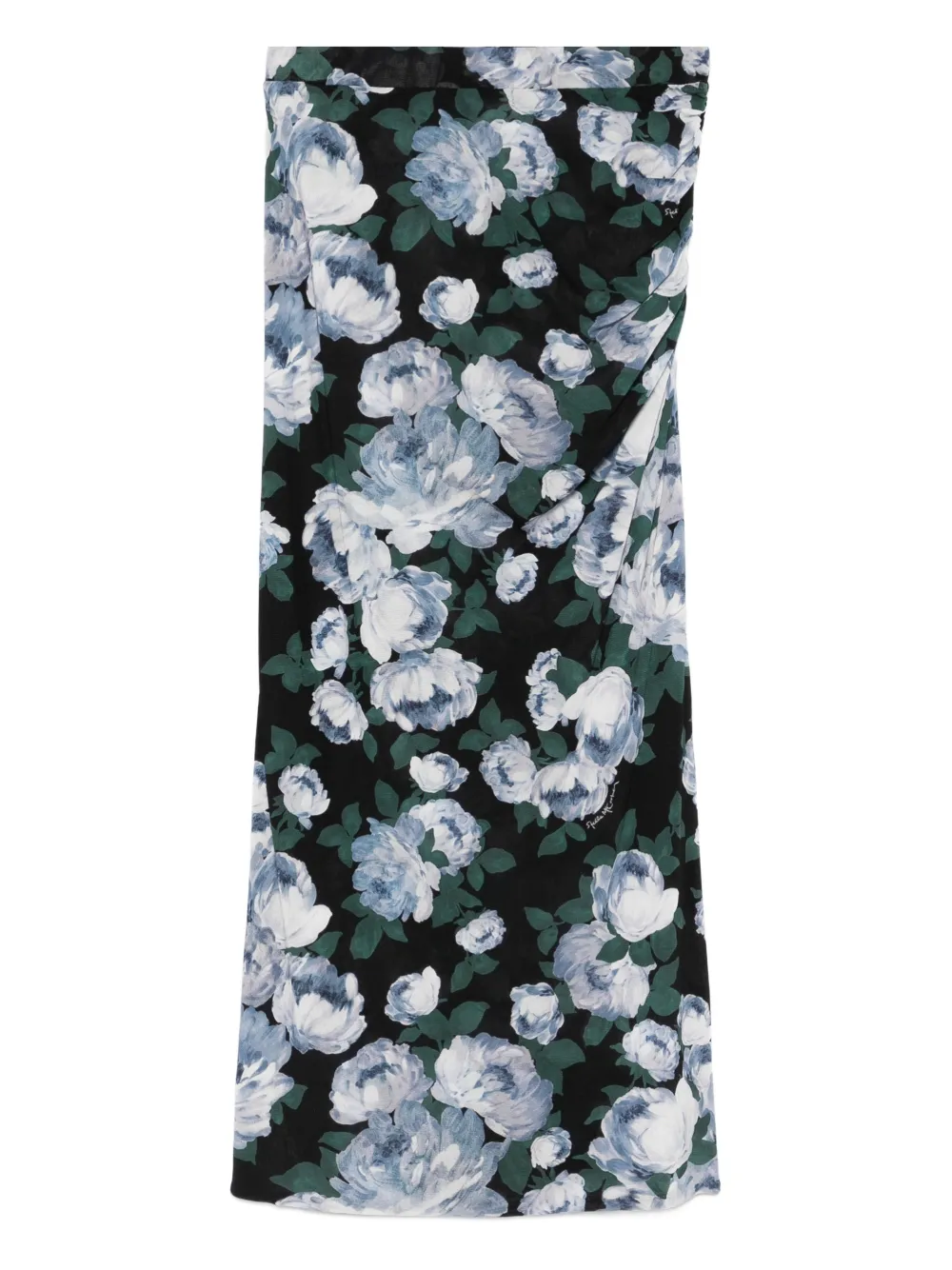 Stella McCartney floral midi straight skirt - Nero