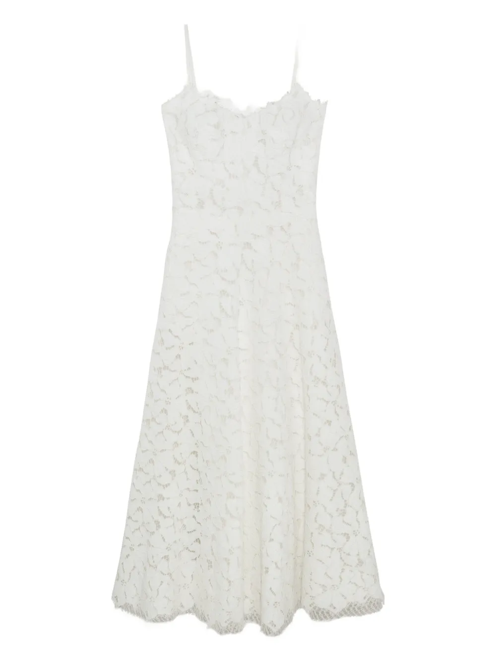 Simkhai Julia Lace Midi Dress In White