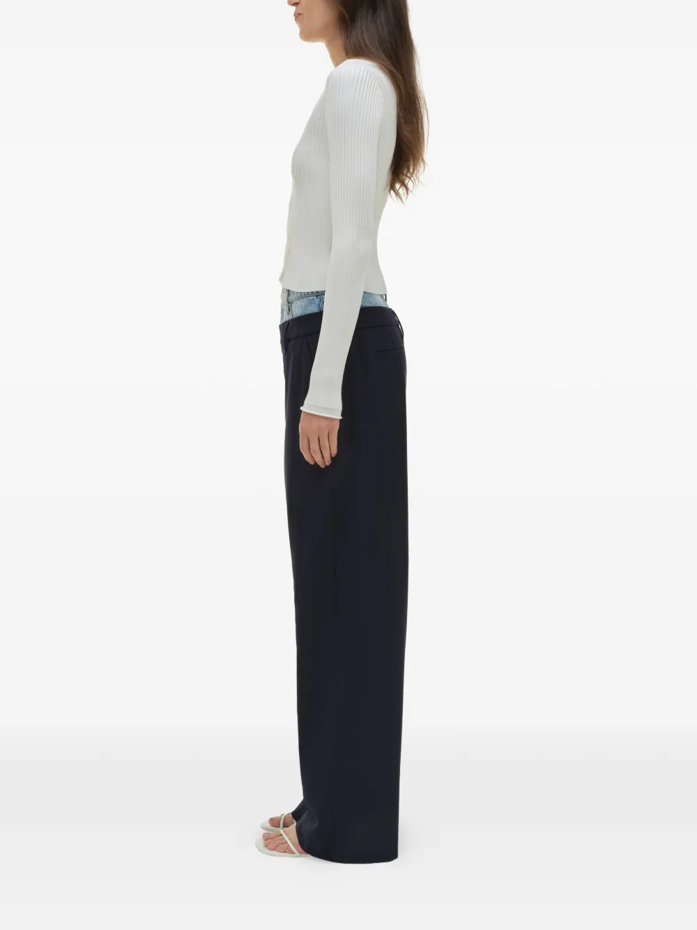 SIMKHAI Ophelia broek met dubbele tailleband Blauw