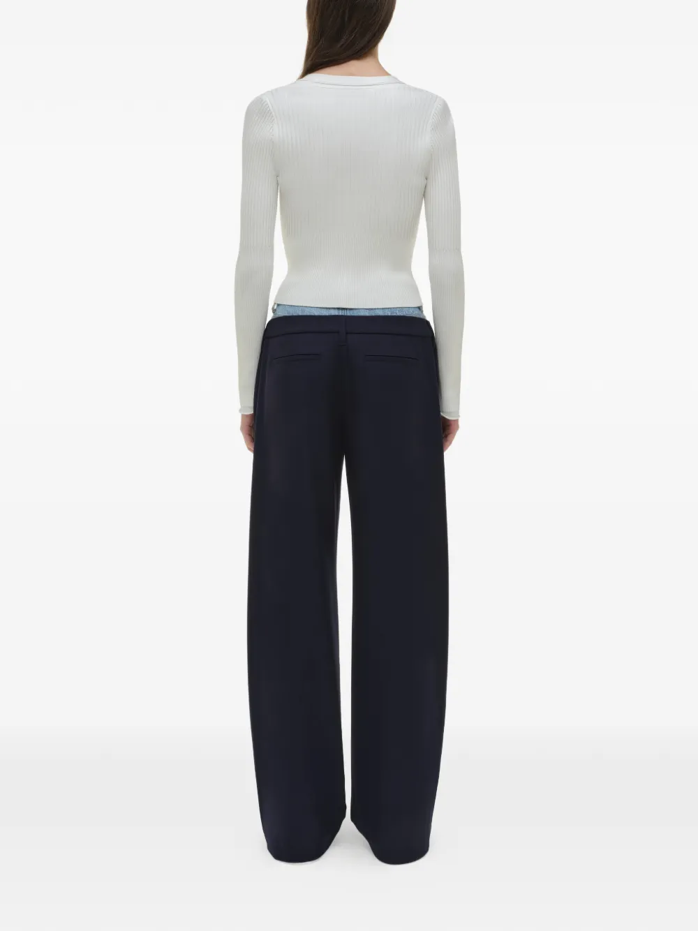 SIMKHAI Ophelia broek met dubbele tailleband Blauw