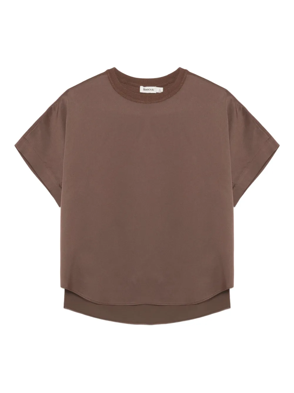 Simkhai Addy round-neck blouse | Brown | Image 1