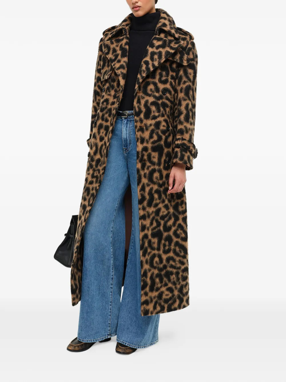  Simkhai Rumi Belted Leopard Coat - Brown 