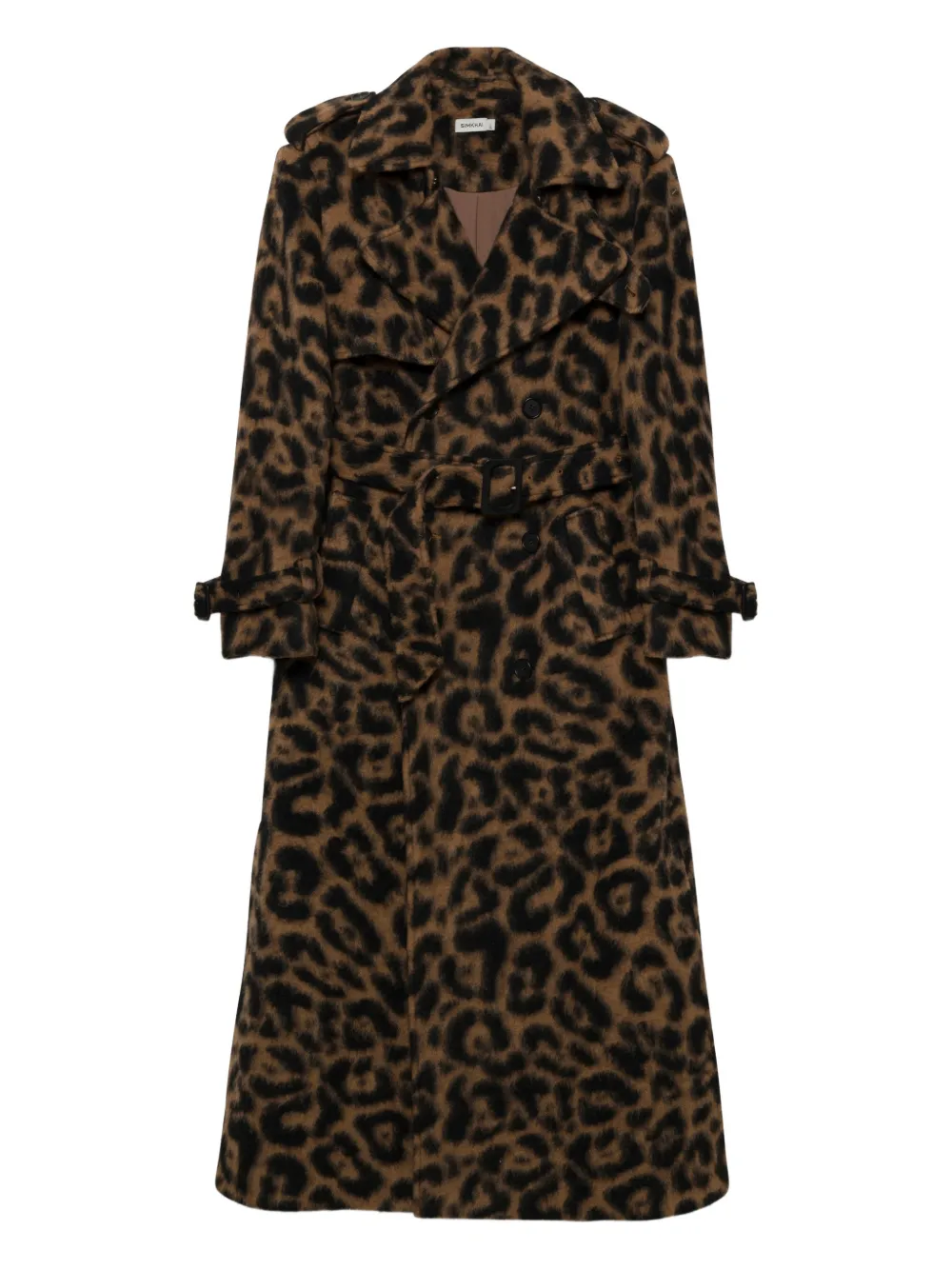 Simkhai Rumi belted leopard coat | Brown | Image 1