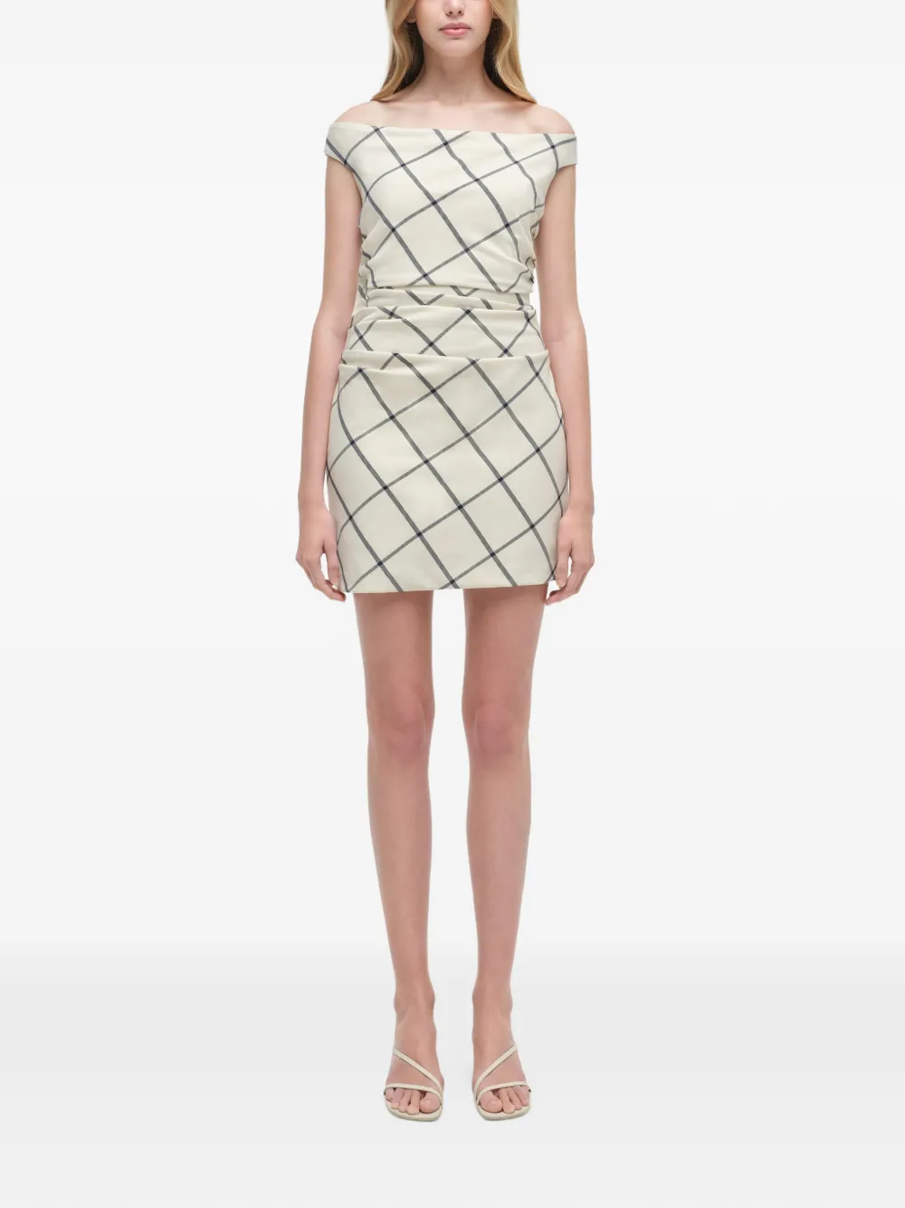 Simkhai Wells off-shoulder mini-jurk - Beige