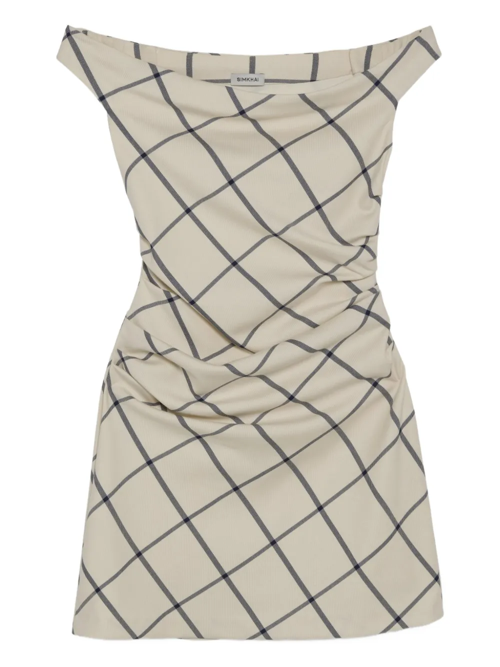 Simkhai Wells Off-shoulder Mini Dress In Neutral